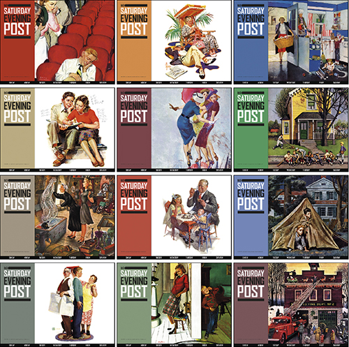 Saturday Evening Post with Norman Rockwell Spiral Bound Wall Calendar for 2022